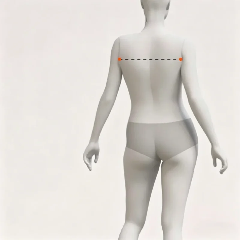 Accurate back width measuring method for custom qipao, professional cheongsam fit guide